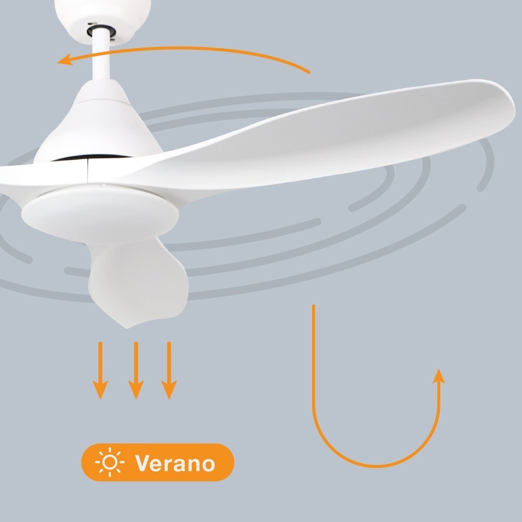 Ventilador techo Luma con luz CCT regulable y mando Ø117 3 aspas DC Blanco - Imagen 5