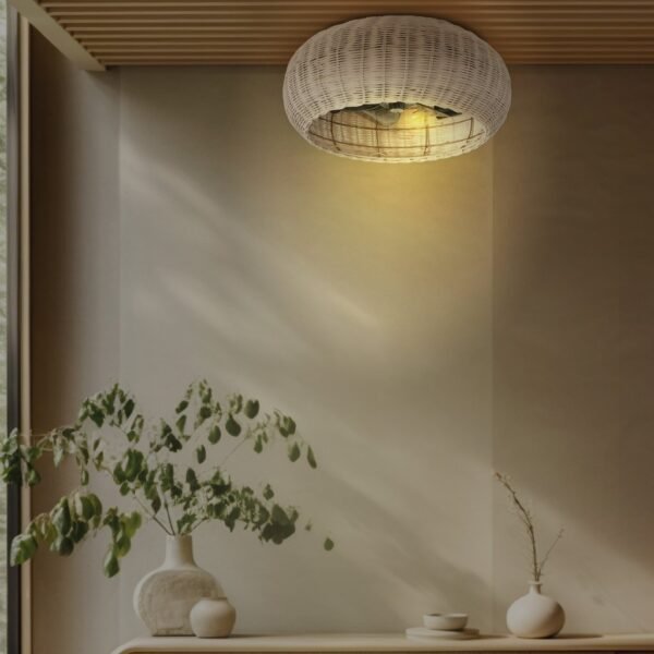 Ventilador techo Matera con mando 4xE27 Ø50 3 aspas DC Beige - Imagen 5