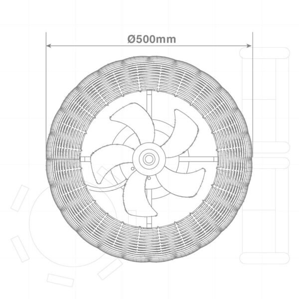 Ventilador techo Matera con mando 4xE27 Ø50 3 aspas DC Beige - Imagen 7