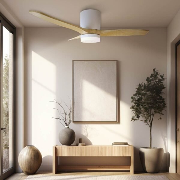 Ventilador techo Matipa con luz CCT regulable y mando Ø106 3 aspas DC Blanco - Imagen 5