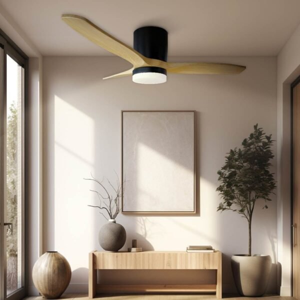 Ventilador techo Matipa con luz CCT regulable y mando Ø106 3 aspas DC Negro - Imagen 4