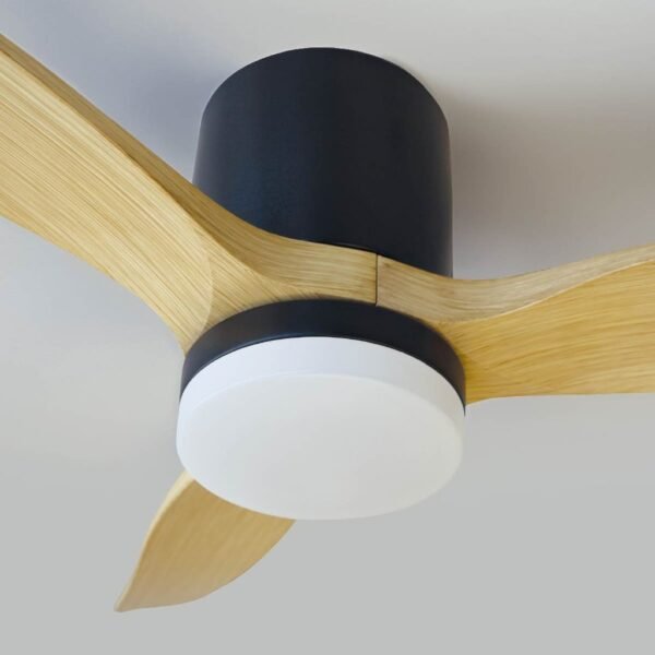 Ventilador techo Matipa con luz CCT regulable y mando Ø106 3 aspas DC Negro - Imagen 5