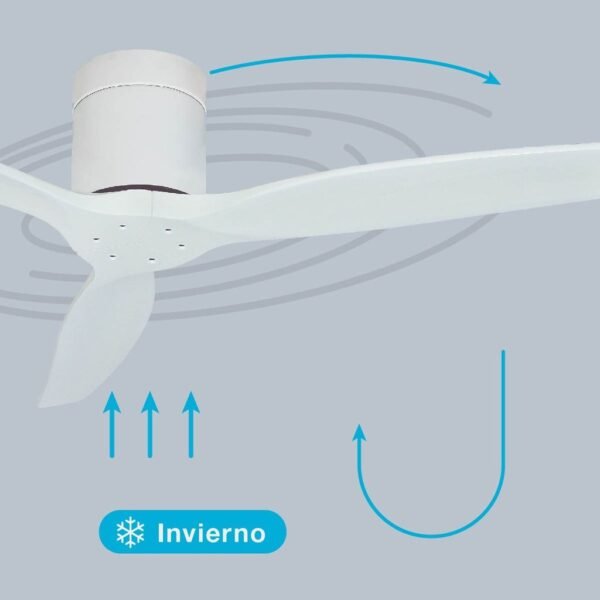 Ventilador techo Mucari con mando Ø132 3 aspas DC Blanco - Imagen 5