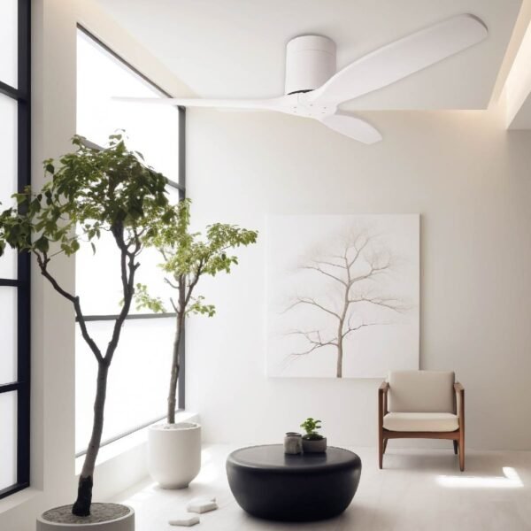 Ventilador techo Mucari con mando Ø132 3 aspas DC Blanco - Imagen 6