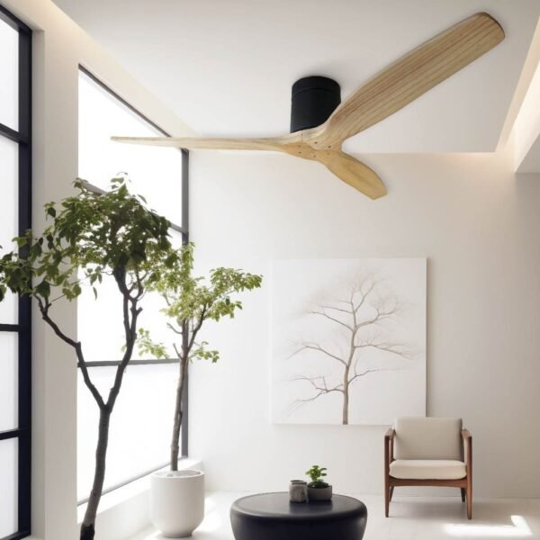 Ventilador techo Mucari con mando Ø132 3 aspas DC Negro - Imagen 6