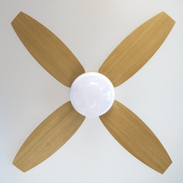 Ventilador techo Muna con luz CCT regulable y mando Ø106 4 aspas Blanco - Imagen 6