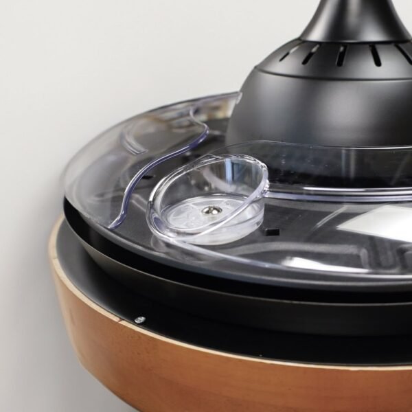 Ventilador techo Ranta con luz CCT regulable y mando Ø107 3 aspas retráctiles DC Negro - Imagen 8