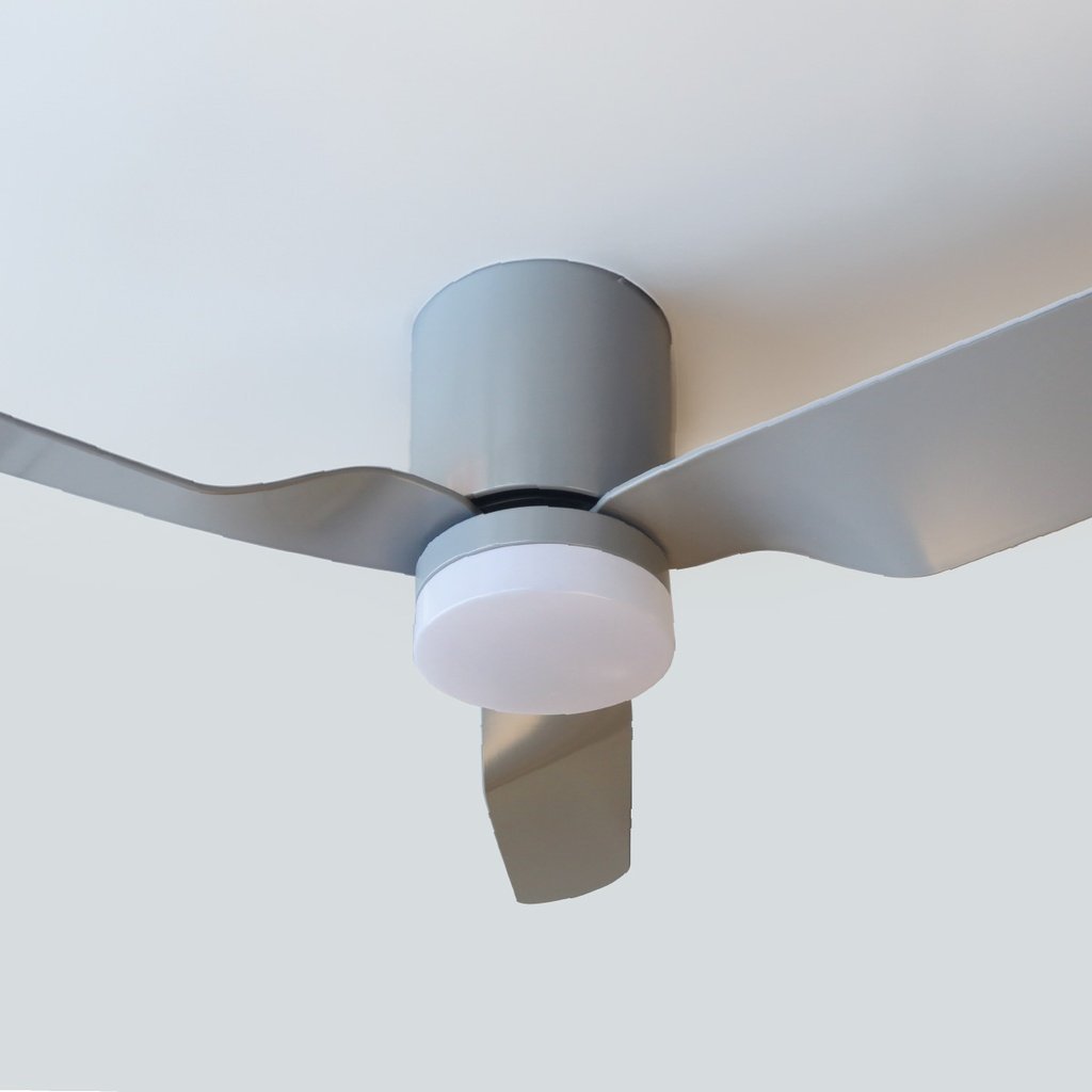 Ventilador techo Solesia con luz CCT regulable y mando Ø132 3 aspas DC Gris - Imagen 5