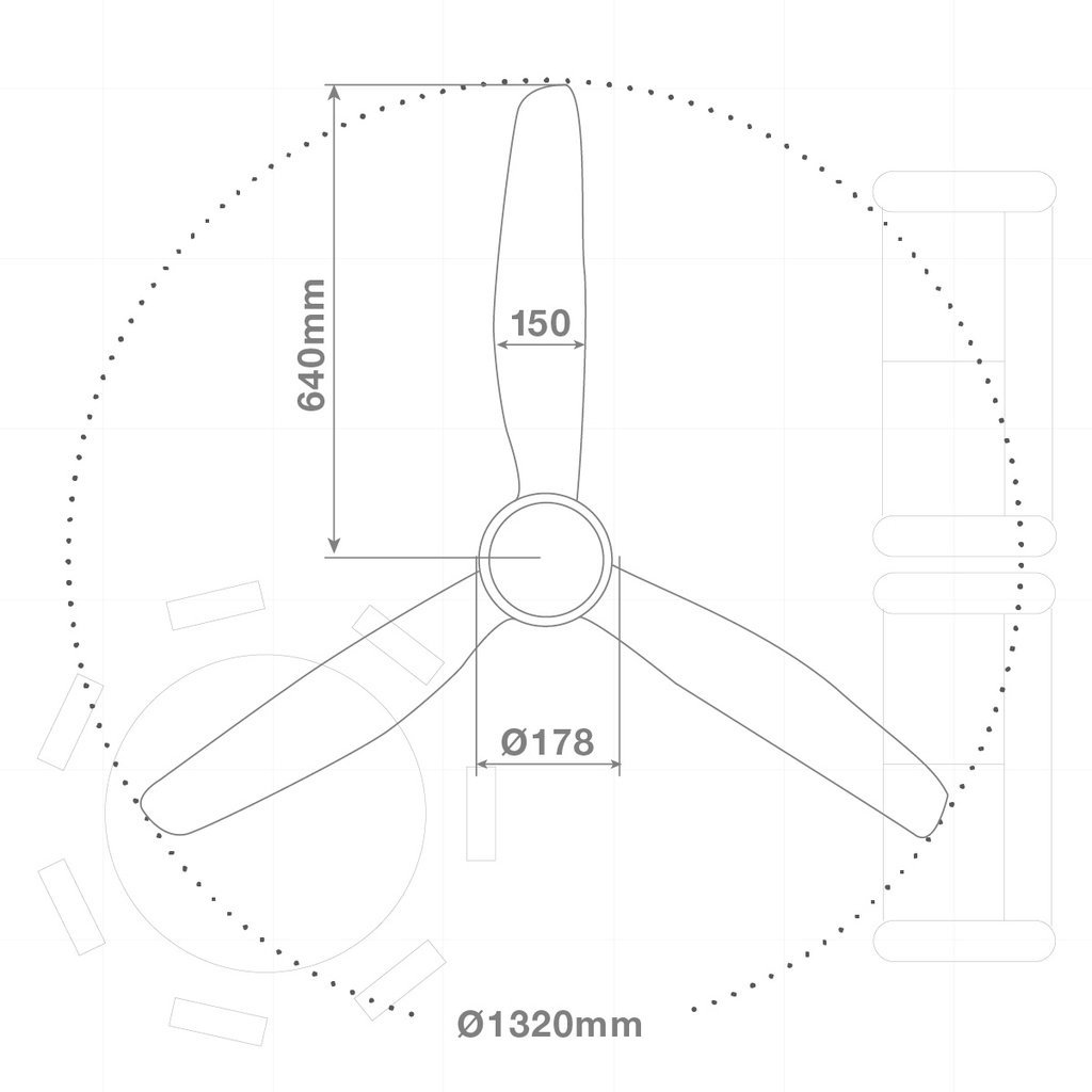 Ventilador techo inteligente Kasama con luz CCT regulable y mando Ø132 3 aspas DC Blanco - Imagen 11