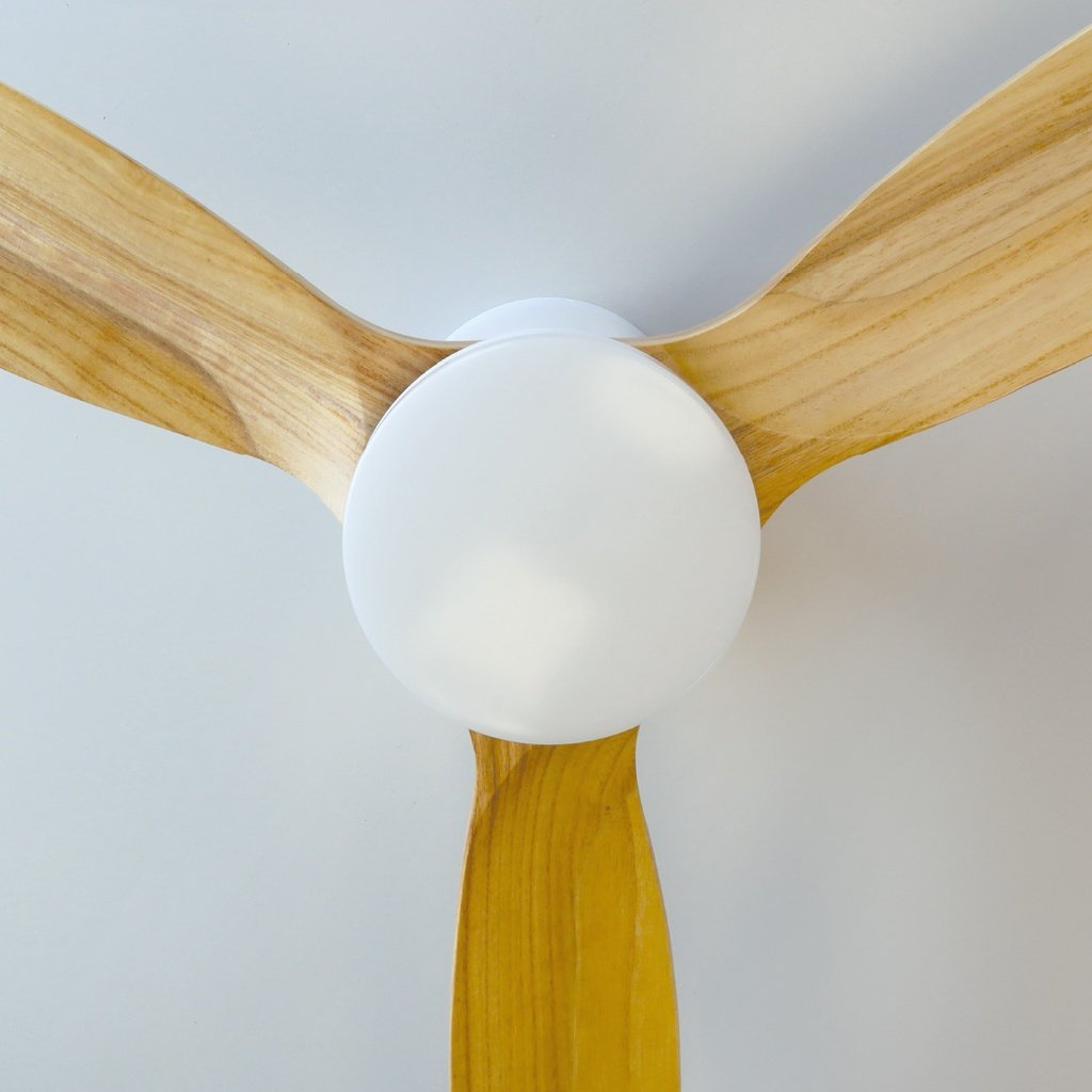 Ventilador techo inteligente Kasama con luz CCT regulable y mando Ø132 3 aspas DC Blanco - Imagen 9