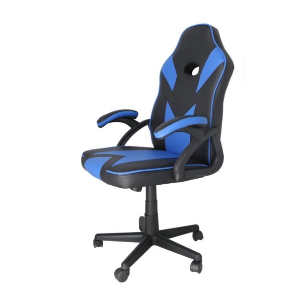 WELL HOME  Silla oficina Tipo Gaming Ergonómica Universal azul con reposabrazos y Regulable en altura - Imagen 2